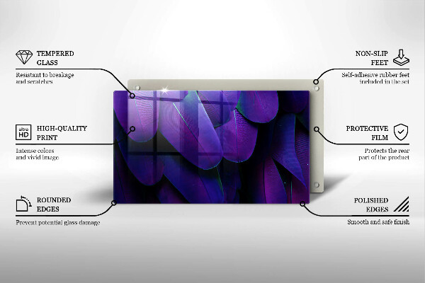 Sklo za sporák Neonové peří