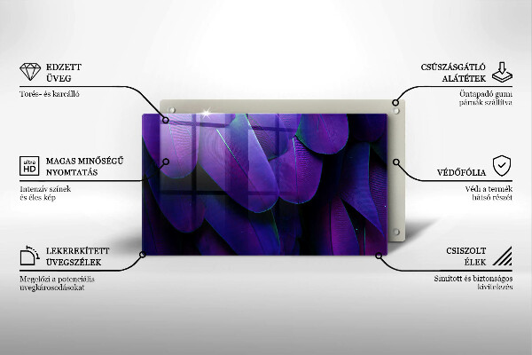 Sklo za sporák Neonové peří