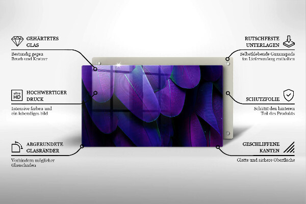 Sklo za sporák Neonové peří