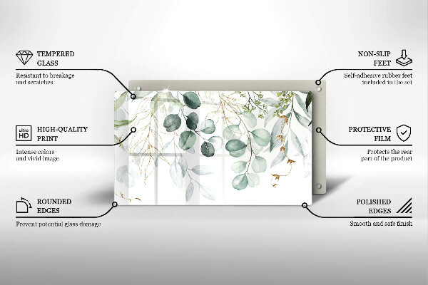 Sklo za sporák Malované rostliny