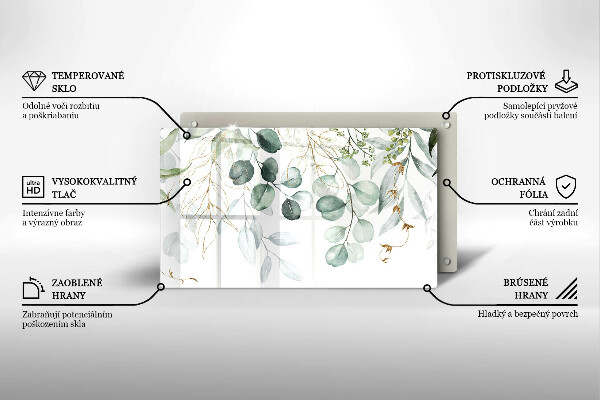 Sklo za sporák Malované rostliny