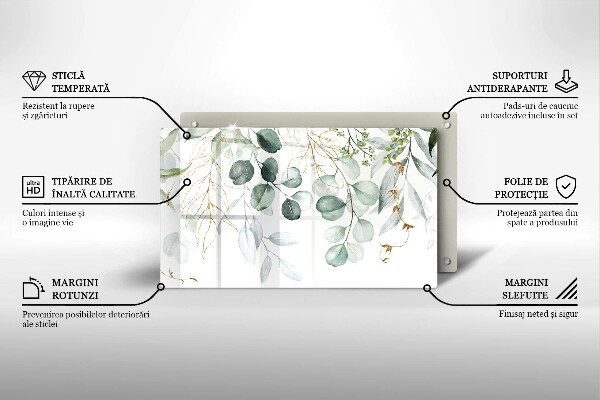 Sklo za sporák Malované rostliny