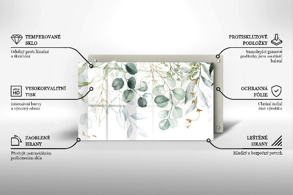 Sklo za sporák Malované rostliny