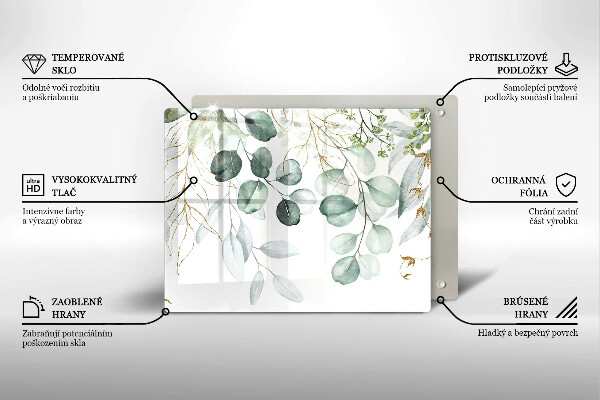 Sklo za sporák Malované rostliny