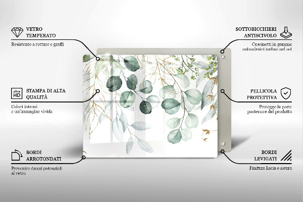 Sklo za sporák Malované rostliny