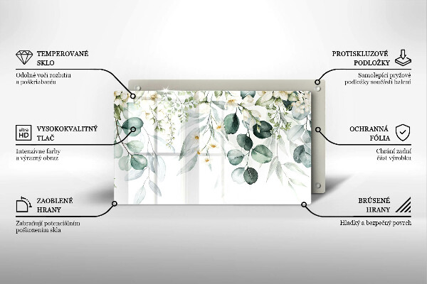 Sklo za sporák Akvarel rostliny