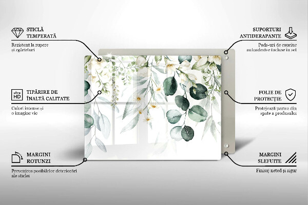 Sklo za sporák Akvarel rostliny