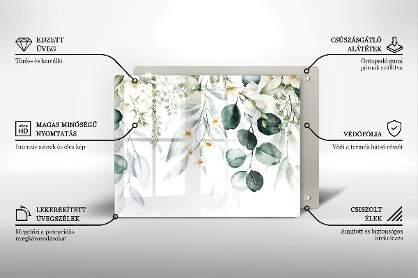 Sklo za sporák Akvarel rostliny