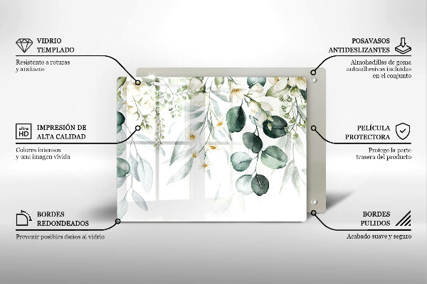 Sklo za sporák Akvarel rostliny