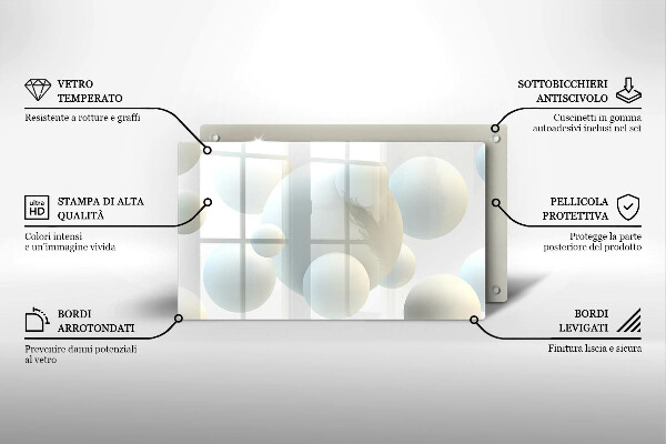Sklo za sporák Moderní 3d koule