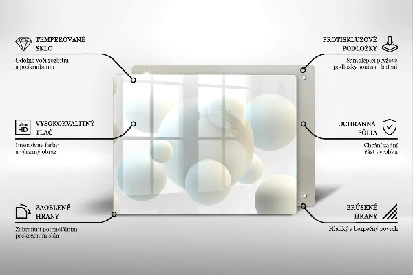 Sklo za sporák Moderní 3d koule