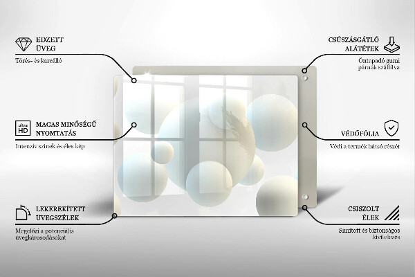 Sklo za sporák Moderní 3d koule