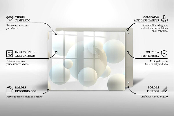 Sklo za sporák Moderní 3d koule