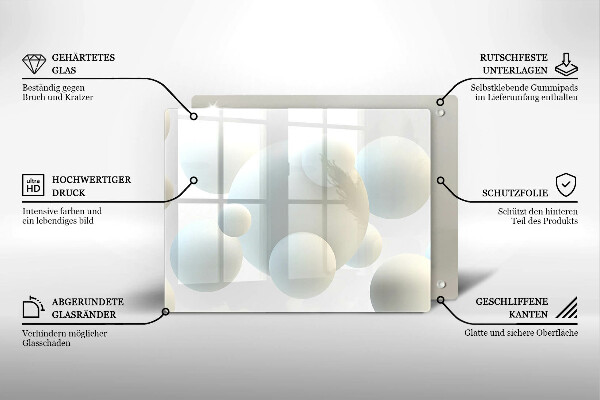 Sklo za sporák Moderní 3d koule