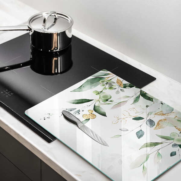 Sklo za sporák Akvarel listy