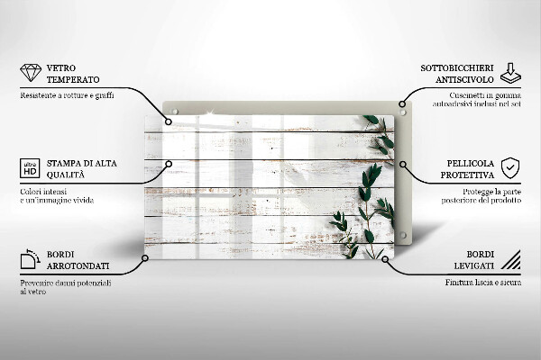 Sklo za sporák Staré desky a listy