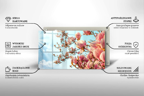 Kryt na varnou desku Růžové květy strom