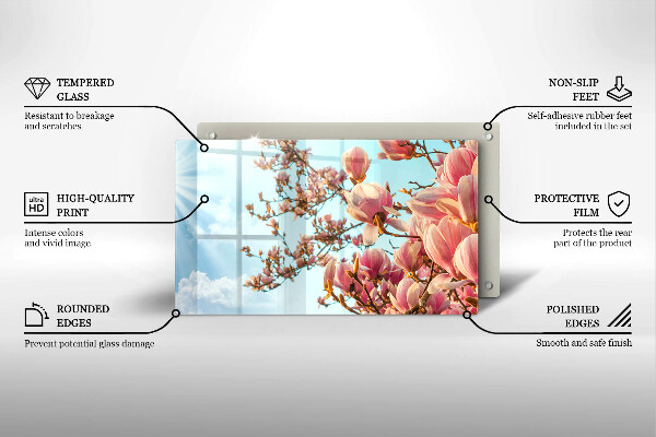 Kryt na varnou desku Růžové květy strom