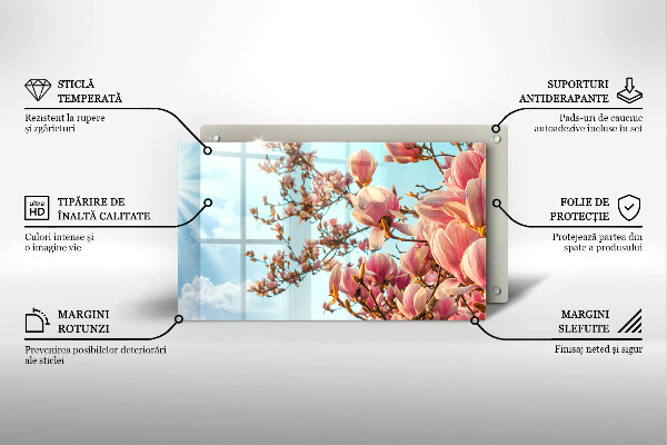 Kryt na varnou desku Růžové květy strom