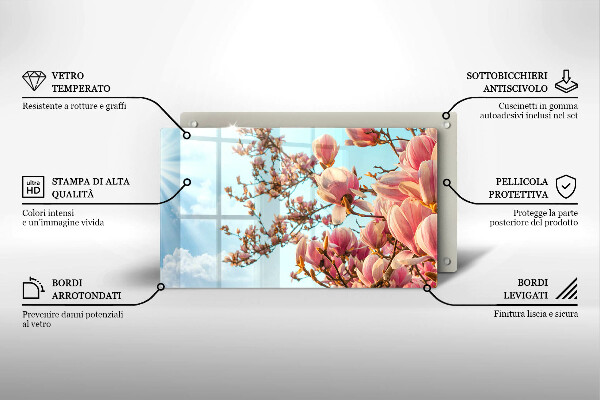 Kryt na varnou desku Růžové květy strom