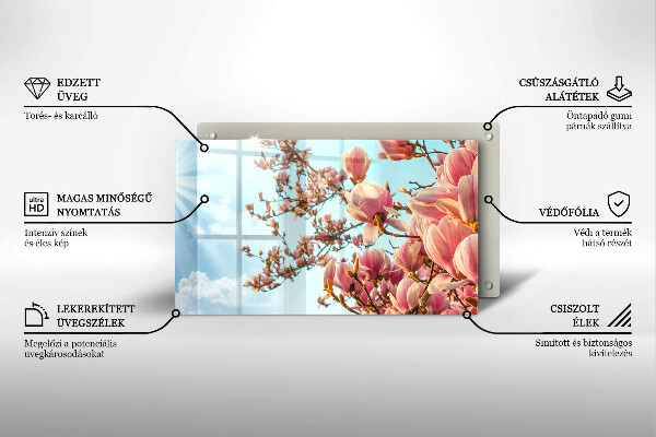 Kryt na varnou desku Růžové květy strom