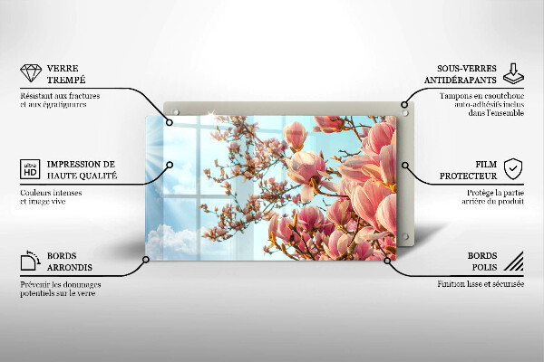 Kryt na varnou desku Růžové květy strom