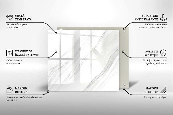 Sklo za varnou desku Jemný mramor