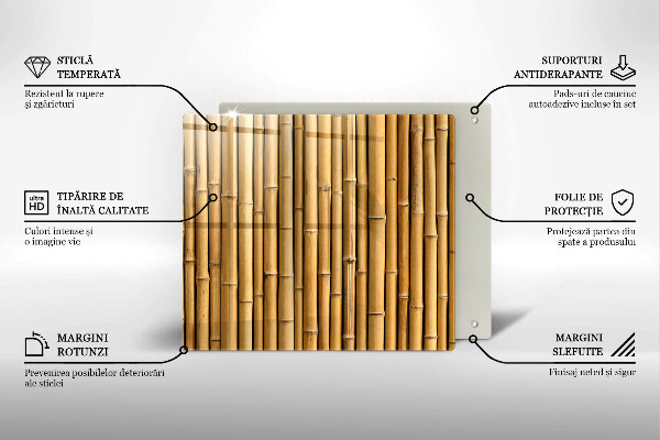 Sklo za varnou desku Přírodní boho bambus