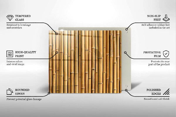 Sklo za varnou desku Přírodní boho bambus