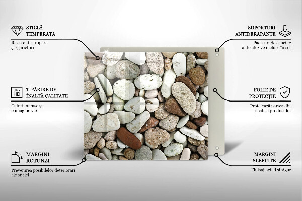 Sklo za varnou desku Malé kameny pozadí