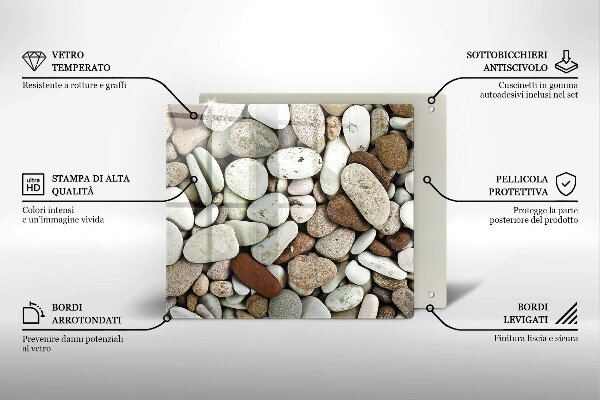 Sklo za varnou desku Malé kameny pozadí