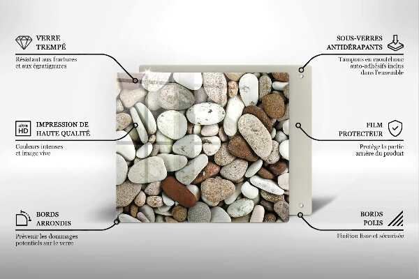 Sklo za varnou desku Malé kameny pozadí
