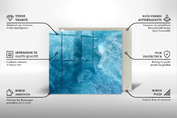 Sklo za varnou desku Modrá voda
