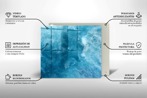 Sklo za varnou desku Modrá voda