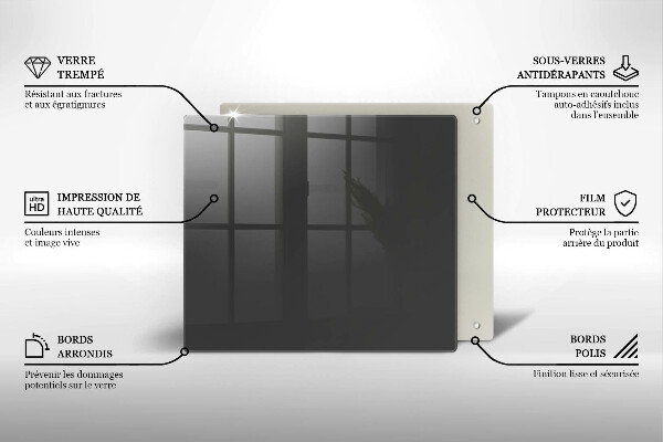 Sklo za varnou desku Šedá barva