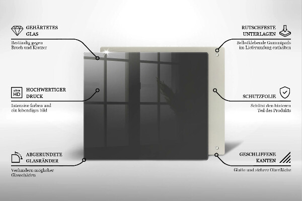 Sklo za varnou desku Šedá barva