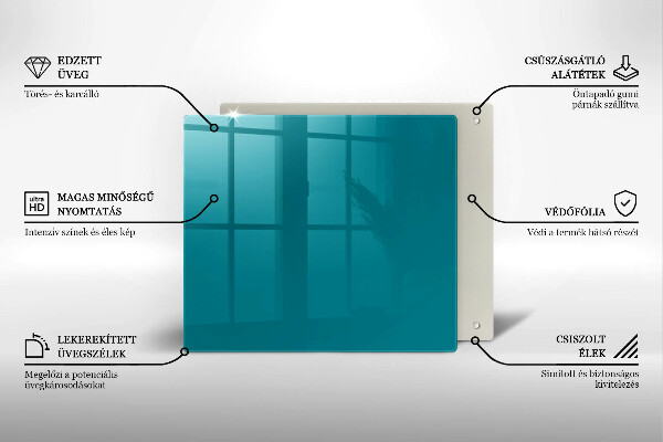 Sklo za varnou desku Tyrkysový