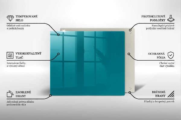 Sklo za varnou desku Tyrkysový