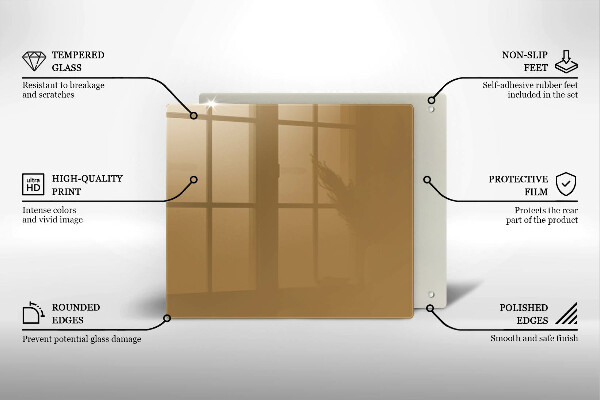 Sklo za varnou desku Barva béžová