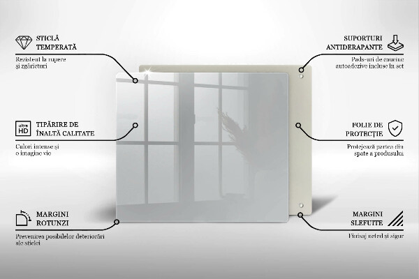 Sklo za varnou desku Šedá barva