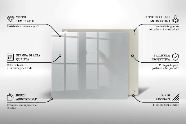 Sklo za varnou desku Šedá barva