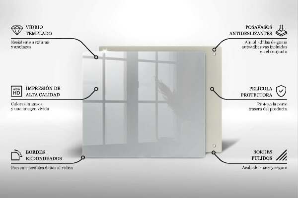 Sklo za varnou desku Šedá barva