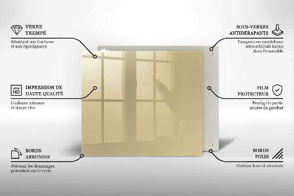 Sklo za varnou desku Barva béžová