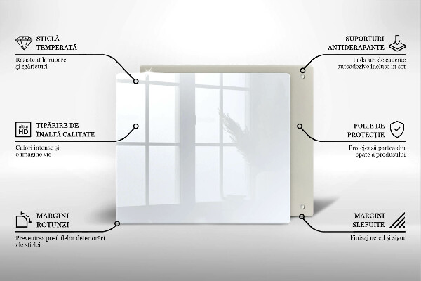 Sklo za varnou desku Bílá barva