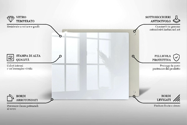 Sklo za varnou desku Bílá barva