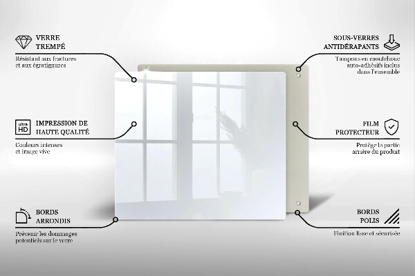 Sklo za varnou desku Bílá barva