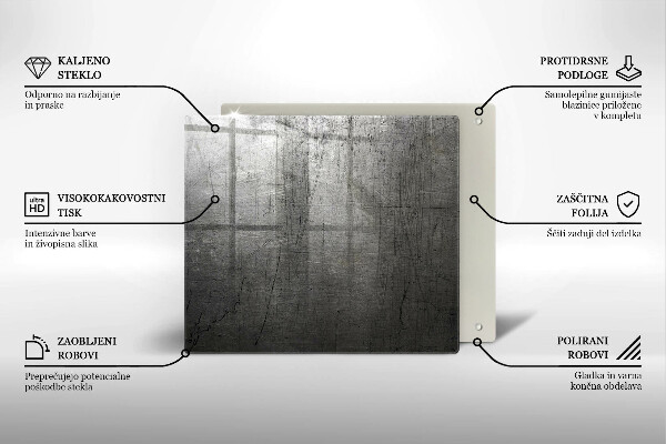 Sklo za varnou desku Kovová textura