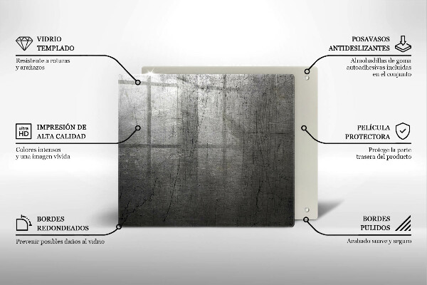 Sklo za varnou desku Kovová textura