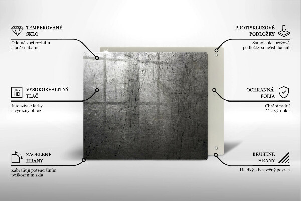 Sklo za varnou desku Kovová textura