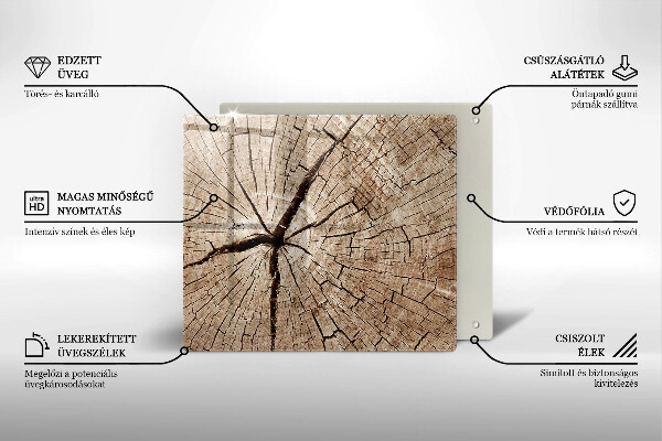 Sklo za varnou desku Průřez stromem